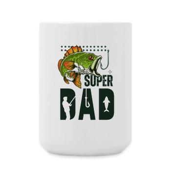 Super Dad Pêcheur - Grande tasse 440 ml - blanc - Devant