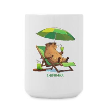 Caipibara Summer Capybara Motif - Large Mug 440 ml - white - Front