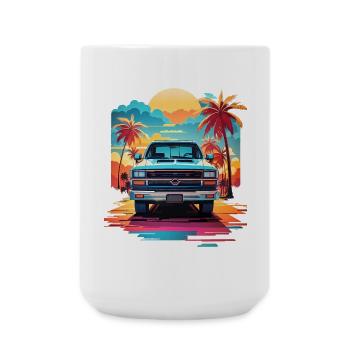 Pick-up Truck - Large Mug 440 ml - white - Front