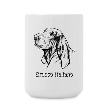 Bracco Italiano Portrait with text - Large Mug 440 ml - white - Front