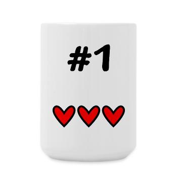 1. 1 JAHR. 1. JAHRESTAG. GEBURTSTAG 1 JAHR - Große Tasse 440 ml - Weiß - Vorne