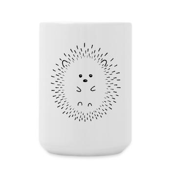 Hérisson Art au trait - Grande tasse 440 ml - blanc - Devant