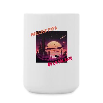 Meilleur Papa Galactique - Grande tasse 440 ml - blanc - Devant