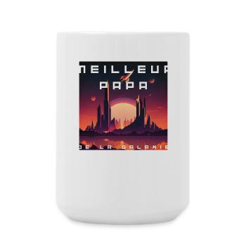 Meilleur Papa de la Galaxie - Grande tasse 440 ml - blanc - Devant