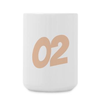Marraine 02 en rose pêche - Grande tasse 440 ml - blanc - Devant