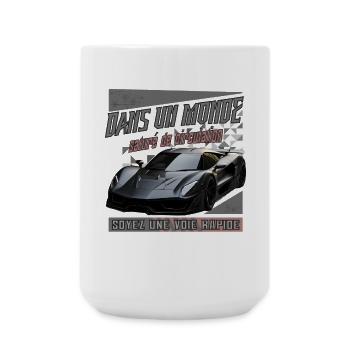 Dans un monde de vitesse automobile - Grande tasse 440 ml - blanc - Devant
