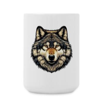 Loup - Grande tasse 440 ml - blanc - Devant