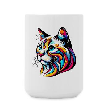 Chat - Grande tasse 440 ml - blanc - Devant