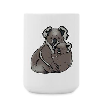 Koala - Mom with Baby - Large Mug 440 ml - white - Front