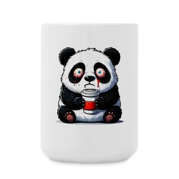 Koffein Panda - Große Tasse 440 ml - Weiß - Vorne