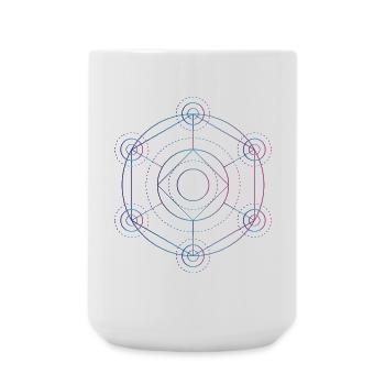 Merkaba - 7 chakras - Large Mug 440 ml - white - Front
