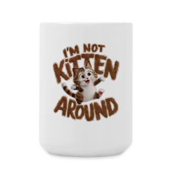 Katze - Ich bin kein Kätzchen around_2 - Große Tasse 440 ml - Weiß - Vorne