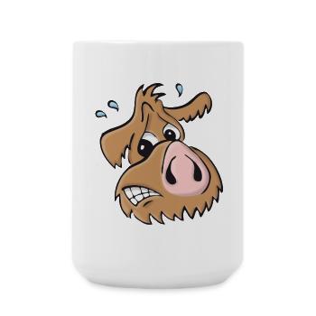Chien cochon - oups - Grande tasse 440 ml - blanc - Devant