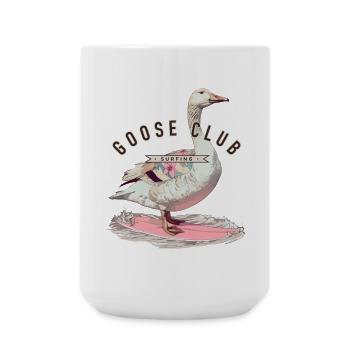 Goose Surfing T-Shirt Design - Große Tasse 440 ml - Weiß - Vorne