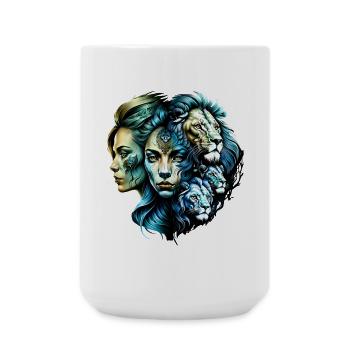 La présence puissante des Lions - Grande tasse 440 ml - blanc - Devant