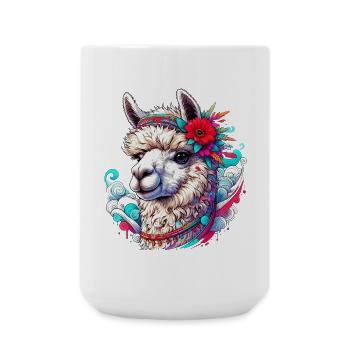 Alpaca - Large Mug 440 ml - white - Front