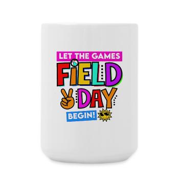 School Field Days Let the Games Begin Teacher 2024 - Large Mug 440 ml - white - Front