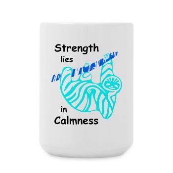 faultier calmness - Große Tasse 440 ml - Weiß - Vorne