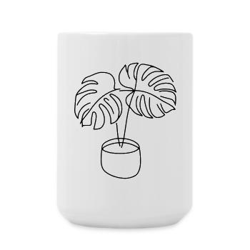 Monstera - Large Mug 440 ml - white - Front