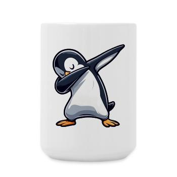 Pinguin Dab Dabbing Cool Entspannt - Große Tasse 440 ml - Weiß - Vorne