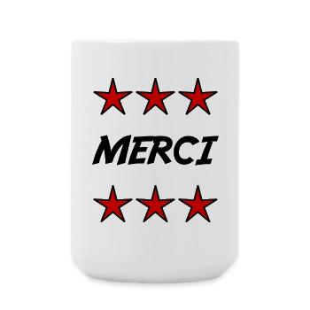 MEISTER. MEISTER. VIELEN DANK. DANKE, MEISTER. MEISTER - Große Tasse 440 ml - Weiß - Vorne