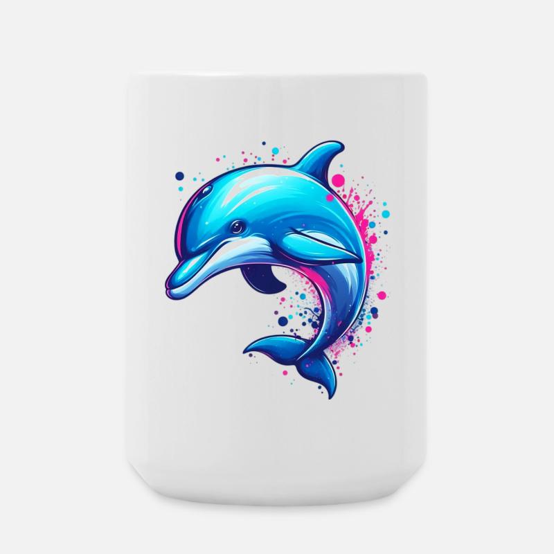 Delfin - Große Tasse 440 ml - Weiß