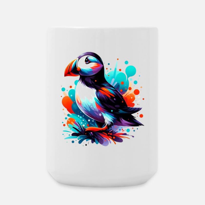 Papageitaucher - Große Tasse 440 ml - Weiß