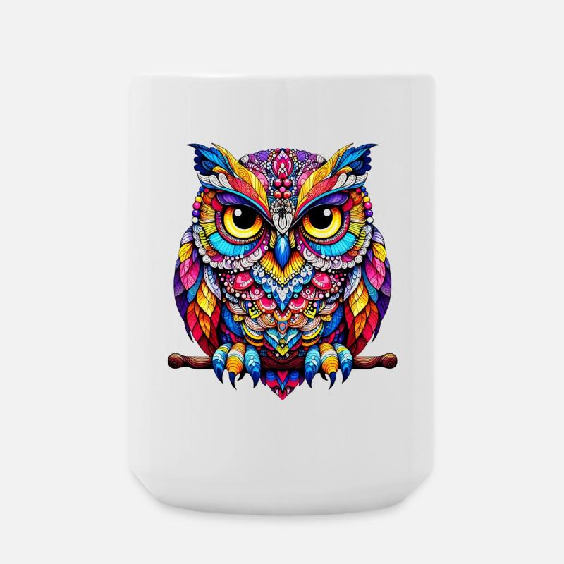 Eule - Große Tasse 440 ml - Weiß