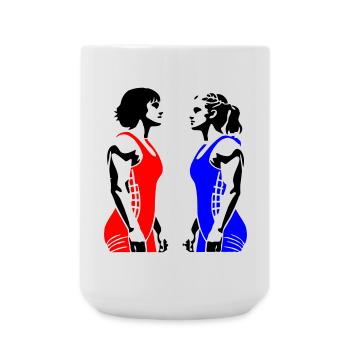 Lutte féminine - Grande tasse 440 ml - blanc - Devant