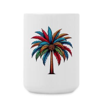 Palme - Große Tasse 440 ml - Weiß - Vorne