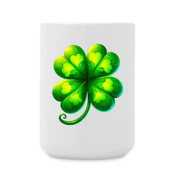 Trèfle à quatre feuilles - Grande tasse 440 ml - blanc - Devant