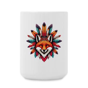 Renard amérindien Peaux-rouges d’Amérique - Grande tasse 440 ml - blanc - Devant