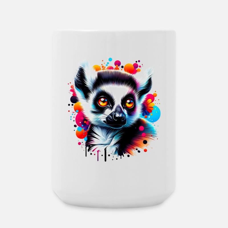 Lemur - Große Tasse 440 ml - Weiß