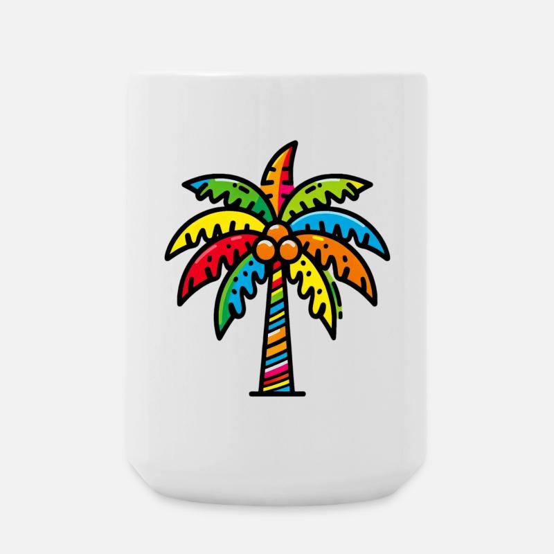 Palme - Große Tasse 440 ml - Weiß