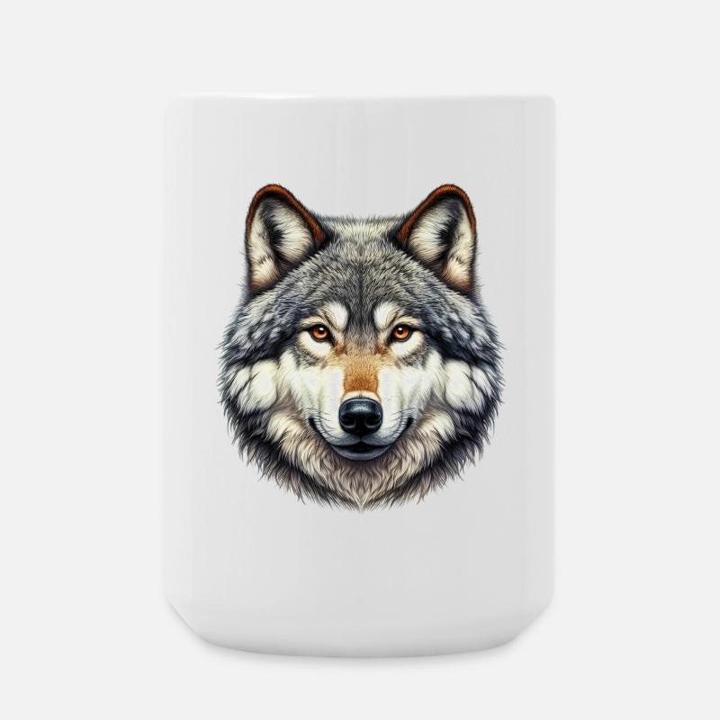 Wolf - Große Tasse 440 ml - Weiß