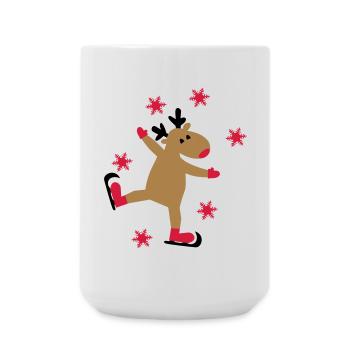 Drôle d’orignal pour Noël - Grande tasse 440 ml - blanc - Devant