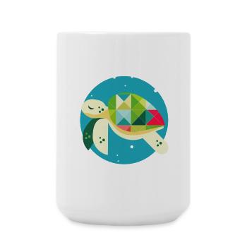 Cute Turtle – Creative Underwater World - Large Mug 440 ml - white - Front