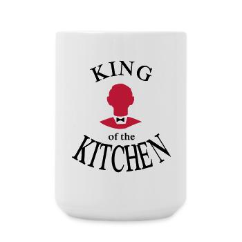 Chef's apron - Large Mug 440 ml - white - Front
