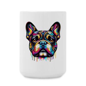 Bouledogue français Chien - Grande tasse 440 ml - blanc - Devant