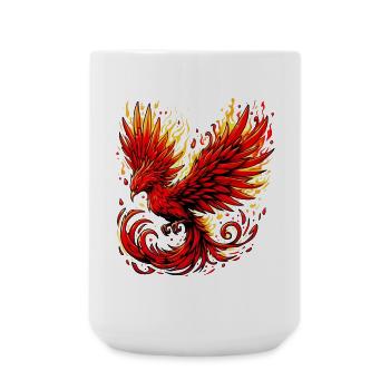 Red Phoenix - Large Mug 440 ml - white - Front