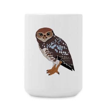 Eule - Große Tasse 440 ml - Weiß - Vorne