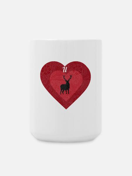 Love U Dear. Quirky and fun Valentine gift - Large Mug 440 ml - white