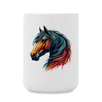 Cheval - Grande tasse 440 ml - blanc - Devant