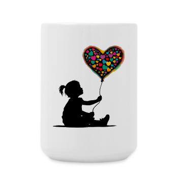Heart Love - Large Mug 440 ml - white - Front