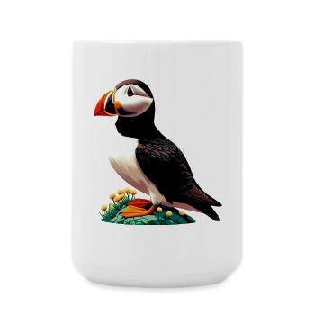 Papageitaucher - Große Tasse 440 ml - Weiß - Vorne