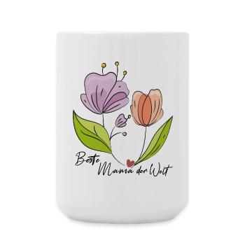 beste Mama der Welt - Große Tasse 440 ml - Weiß - Vorne