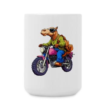 Camel Motorcycle - Large Mug 440 ml - white - Front