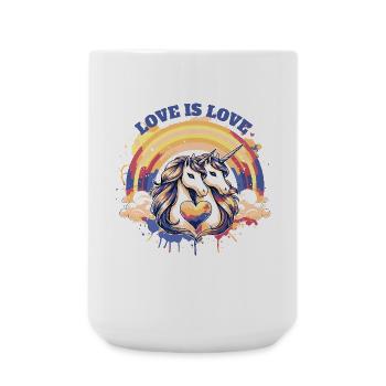 Love is Love - Große Tasse 440 ml - Weiß - Vorne