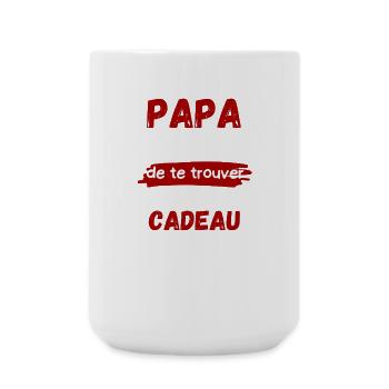 Papa: meilleur cadeau déjà trouvé - Grande tasse 440 ml - blanc - Devant