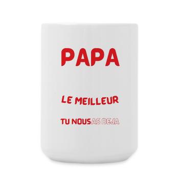 Papa: le meilleur cadeau déjà - Grande tasse 440 ml - blanc - Devant